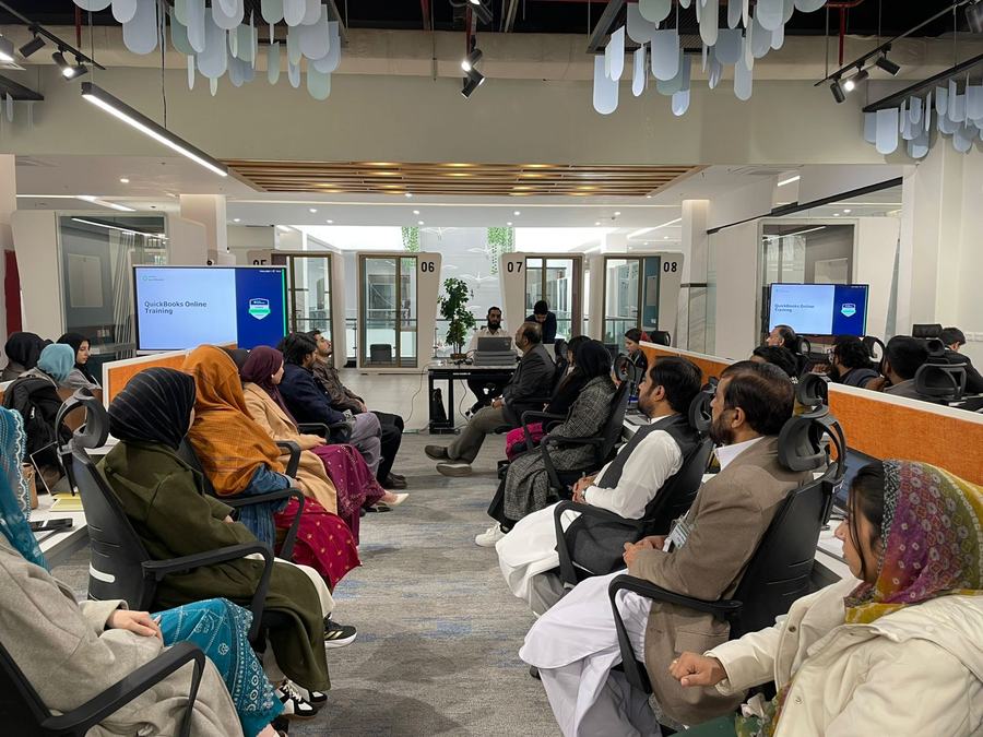 Client training session and certificate ceremony photo