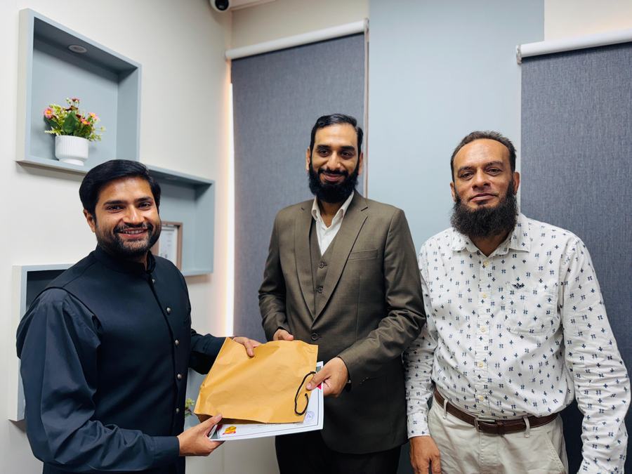Client training session and certificate ceremony photo