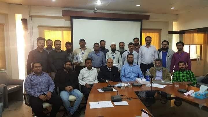 Group photo with corporate team